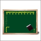 Quadro Negro Infantil Lousa Verde MDF 50x40