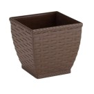 VASO CACHEPO RATTAN GG QUAD. COR COFFEE UN. INJEPLASTEC