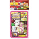Brinquedo Educativo Mini Mercado Infantil Pica Pau para Crianças +3 Anos com Cestinha Frutas e Comidinhas