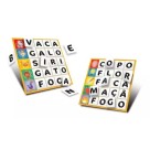 Jogo Forma Palavras com 6 Cartelas, 30 Palavras e 120 Letras Brinquedo Educativo
