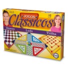 Jogos de Tabulleiro Jogos Clássicos 3 em 1 Damas/Ludo/Trilha
