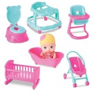Boneca Little Dolls Diver Toys Casinha Com 6 Brinquedos
