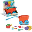 Brinquedo Infantil Carriola De Praia Acessorios Balde Regador Forminhas