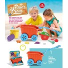Brinquedo Infantil Carriola De Praia Acessorios Balde Regador Forminhas