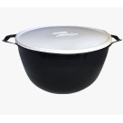 BACIA PRETA COM TAMPA BRANCA 10,8L UN. UAUPLAS