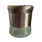 POTE HERMETICO DE VIDRO E INOX 9X10,5CM 390ML UN. FU XING