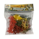 CONJUNTO BONECOS MILITARY SUPER POWER DE PLASTICO C/ ACESSORIOS 35PCS UN. MOHNISH IMPORTS