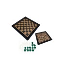 JOGO DE DAMA E TRILHA DE PLAST. AMAR E