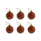 BOLA NATAL 6CM PCT COM 6 UNID CORES SORTIDAS - TOP IMPORTADORA
