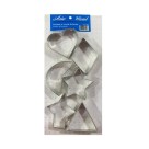 Formas Inox p/ Cortar Bolacha e Cookie – 6 Peças Sortidas Duráveis p/ Confeitaria Artesanal