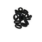 ELASTICO DE CABELO RABICO ELASTICO PRETO C/8PCS UN. RABICO DL