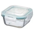 POTE DE VIDRO HERMETICO QUADRADO 310ML - CM48 INGA