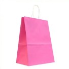 SACOLA DE PAPEL M 23X10X32CM UN. ROSA BEBÊ COM ALÇA TORCIDA UN.