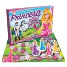 Jogo Aventuras de Uma Princesa Pais e Filhos 2865 Tabuleiro Infantil Educativo com Cartas e Dado