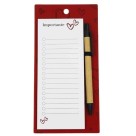 BLOCO DE NOTAS COM CANETA 2PCS 10X20CM UN.