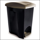 Lixeira Plastica Ecoblack 7 Litros com Pedal cor Preto
