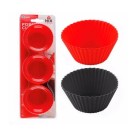 FORMA DE SILICONE REDONDA P/ CUPCAKE C/6PCS UN