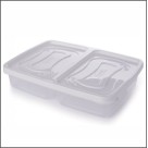  Pote Retangular com 2 Divisórias Linha Clic Branco