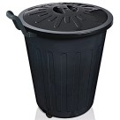 CESTO FECHADO 100 LITROS C/. RODAS PRETO UN.