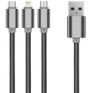 CABO 3 EM 1 USB X V8/IP7/TIPO-C 1,2M UN.