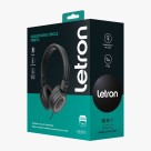 FONE DE OUVIDO / HEADPHONE CIRCLE PRETO ESTEREO DRIVER 40 MM COM FIO 3M UN.