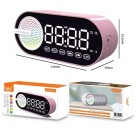 Clock Speaker Bluetooth com Relógio Digital LED, Despertador, Entrada USB e Som Estéreo Portátil