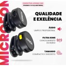 Microfone de Lapela Sem Fio Duplo Kaidi KMF4-A Lightning para iPhone e iPad com Cancelamento de Ruído e Alta Qualidade de Áudio