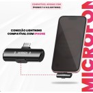 Microfone de Lapela Sem Fio Duplo Kaidi KMF4-A Lightning para iPhone e iPad com Cancelamento de Ruído e Alta Qualidade de Áudio