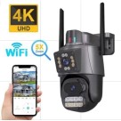CÂMERA SEGURANÇA IP ZYHUM A38 LENTE DUPLA 6MP PRETA COM VISÃO NOTURNA E APP ICSEE