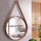 ESPELHO, DECORACAO, 60CM, REDONDO, C/ ALCA SINTETICA, CHAMPAGNE UN.
