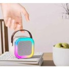 CAIXA DE SOM COM 2 MICROFONE ALTO-FALANTE KARAOKÊ SEM FIO BLUETOOTH PORTÁTIL