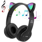 Orelha De Gato Iluminada Bluetooth 5.0 Fones De Ouvido Sem Fio Over-Ear STN-28 Mais Vendido Estilo Bonito Novo Modelo