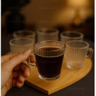 Kit com 5 Canecas 80ml Grafiatto Canelado–Cameratta copo americano-Beleza e Praticidade no Seu Café