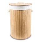 CESTO ORGANIZADOR DE ROUPA C/TAMPA BAMBU 35X57CM UN.
