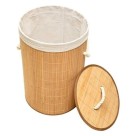 CESTO ORGANIZADOR DE ROUPA C/TAMPA BAMBU 35X57CM UN.