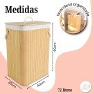 CESTO ORGANIZADOR DE ROUPAS BAMBU 40X30X60CM UN.