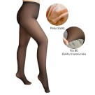 MEIA CALCA TRANSLUCIDAS PELUCIADA DE POLIESTER FEMININO ADULTO UN.