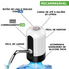 Bomba Elétrica Automática para Galão de Água – USB Recarregável 