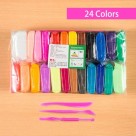 24 Massinhas de EVA Macia Leve Cores Ferramentas Massa Não-Tóxica Crianças Brinquedo Colorida