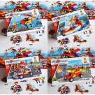 Blocos de montar City Rescue Guard Brinquedo Educativo 63 Peças Guardas da Cidade Tipo Lego Didatico