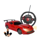 Carrinho Controle Remoto de Volante Sem fio Grande Linha Premium Com Luz no Farol