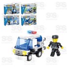 Bloco de Montar Policial Modelos Sortidos Toy King
