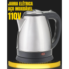 Chaleira Elétrica de Aço Inox, 1.8L , 110V, Ferve Água Rápido com Tampa e Desligamento Automático.