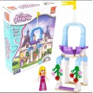 Dream Princess Brinquedo Educativo Blocos de Montar 90 Peças Castelo de Princesa Tipo Lego Didatico