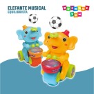 Elefante Musical Interativo Com Luzes Sons Batendo Tambor Assopra Bola Colorido