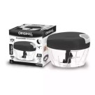 Processador de alimentos, triturador manual com 3 laminas 500ml alho, legumes, frutas