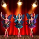 Boneca Fada Estilo Bailarina Com Asas + Pente Varias Cores