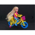 Boneca Com Bicicleta Ciclista Pedala Brinquedo De Fricção Colorida