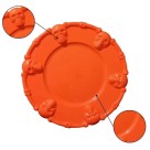 Bandeja Plástica Laranja Caveira para Halloween Decoração Dia das Bruxas 36cm