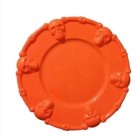 Bandeja Plástica Laranja Caveira para Halloween Decoração Dia das Bruxas 36cm